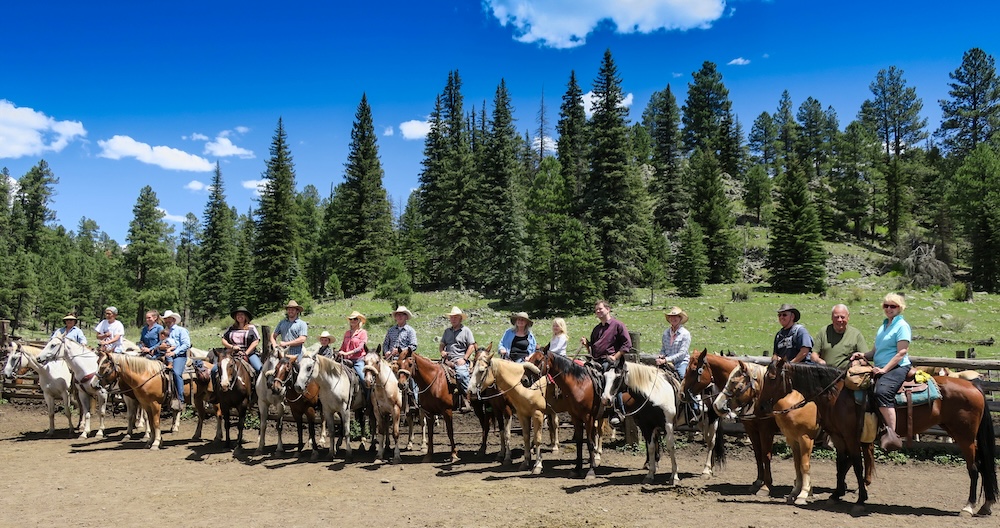 Annual family gathering at Sprucedale Ranch, one of the best family Dude Ranch vacations in Arizona