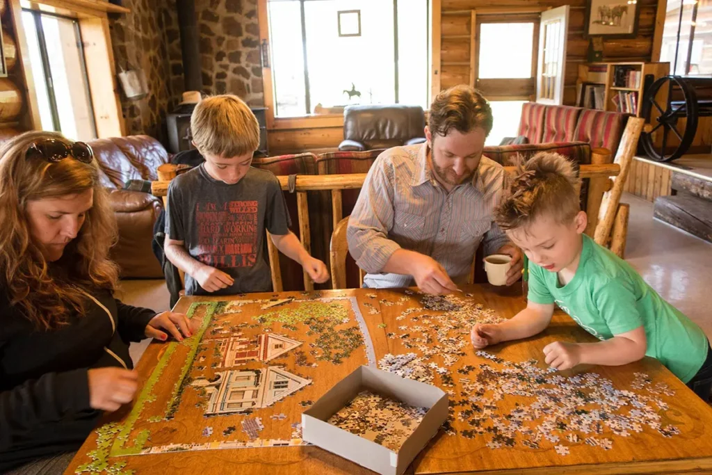 gallery guests Russ Aubry kids puzzle Arizona Dude Ranch