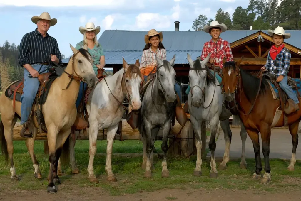 Group of riders at our Dude Ranch