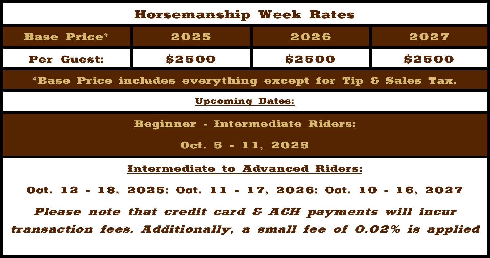 horsemanship 2025